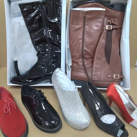 LOT OF 10 ASSORTED PAIRS OF SHOES TO INCLUDE CASANDRA AND CARROU - VARIOUS SIZES
