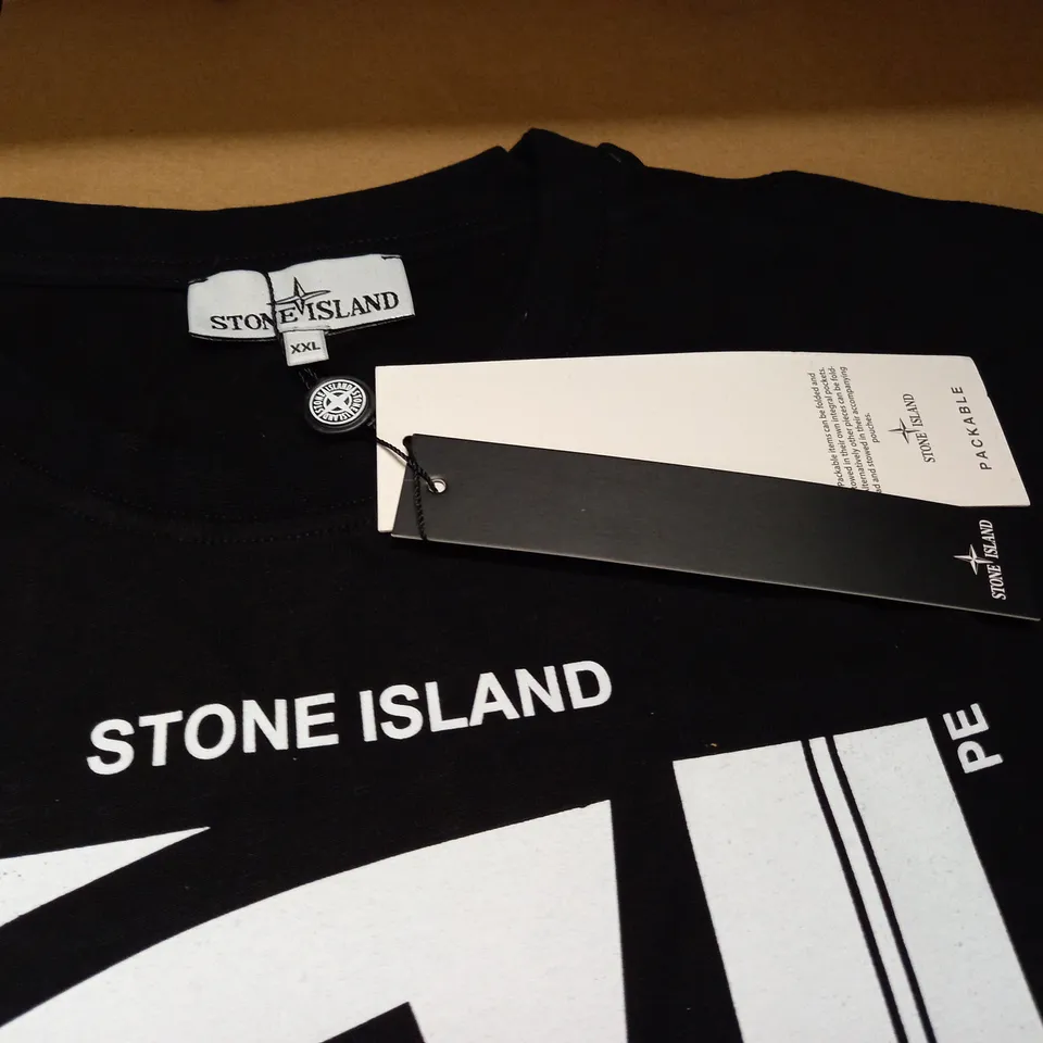STONE ISLAND STYLE BLACK T-SHIRT - XXL