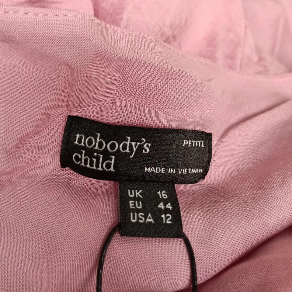 NOBODY'S CHILD PETITE OCCASION PINK DRESS – UK 16 (EU 44 / US 12)