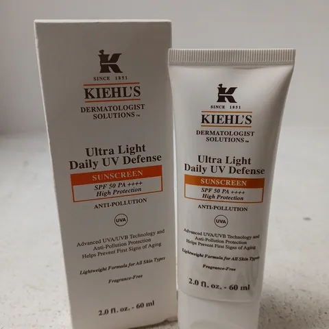 BOXED KIEHL'S ULTRA LIGHT DAILY UV DEFENSE SUNSCREEN SPF50 60ML