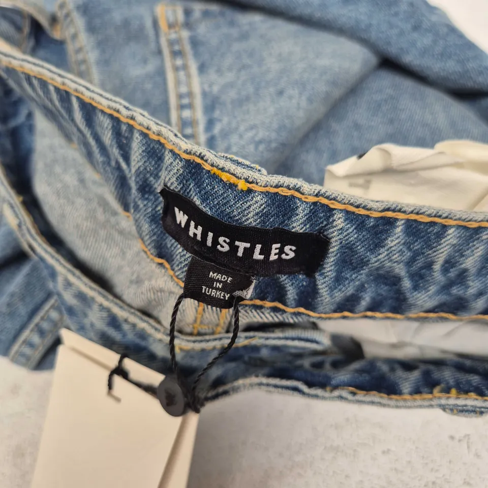 WHISTLES AUTHENTIC HOLLIE BUTTON JEANS IN BLUE - SIZE 32
