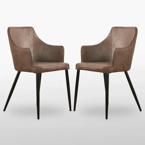 LEHMANN UPHOLSTERED DINING CHAIRS, SET OF 2 - CAPACHINO (1 BOX)