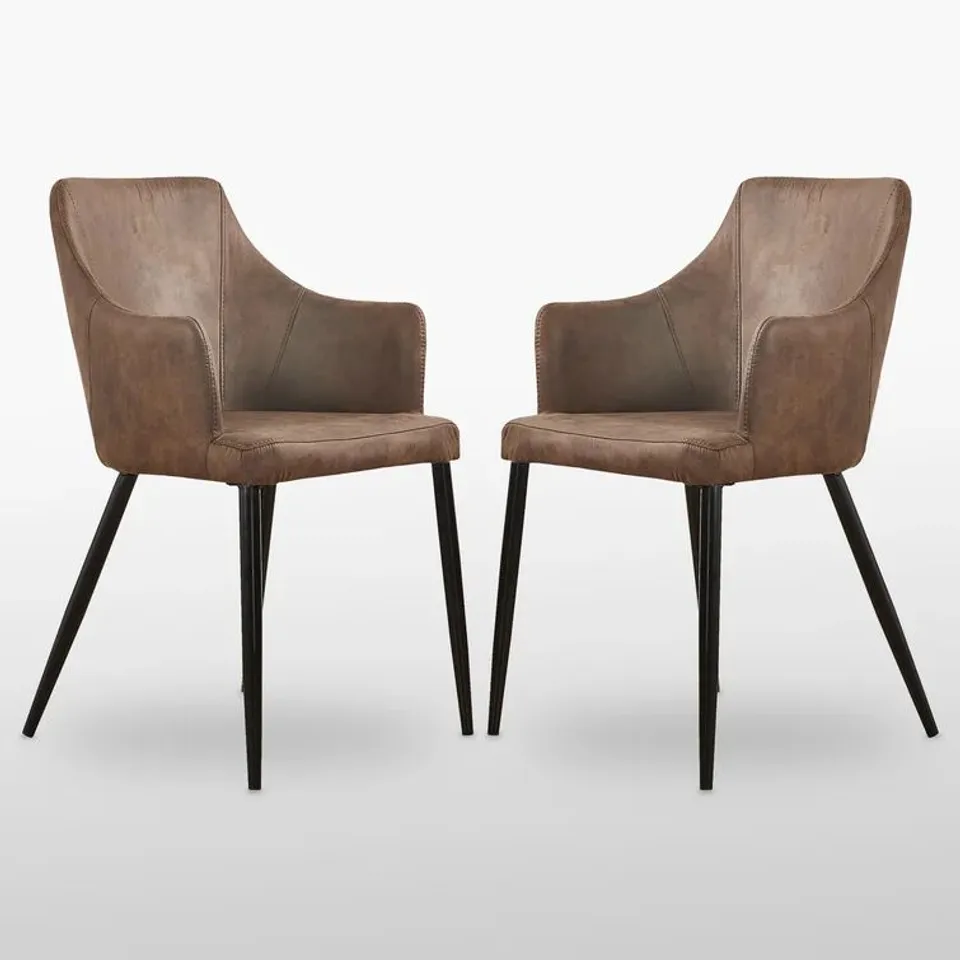 LEHMANN UPHOLSTERED DINING CHAIRS, SET OF 2 - CAPACHINO (1 BOX)