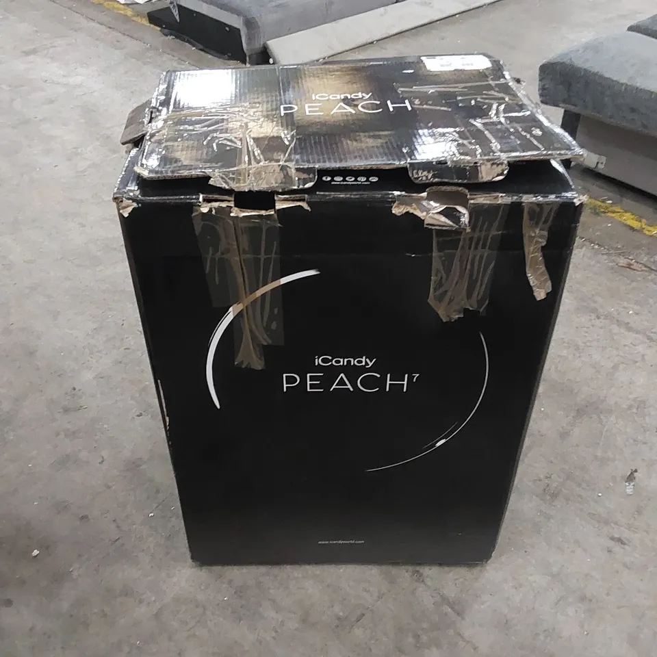 BOXED ICANDY PEACH 7 PUSH-CHAIR AND CARRY COT BUNDLE - BLACK (1 BOX)