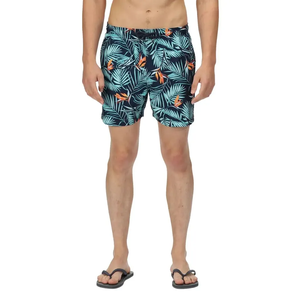 REGATTA MENS LORAS SWIM SHORT NAVY HAWAIIAN SIZE XL
