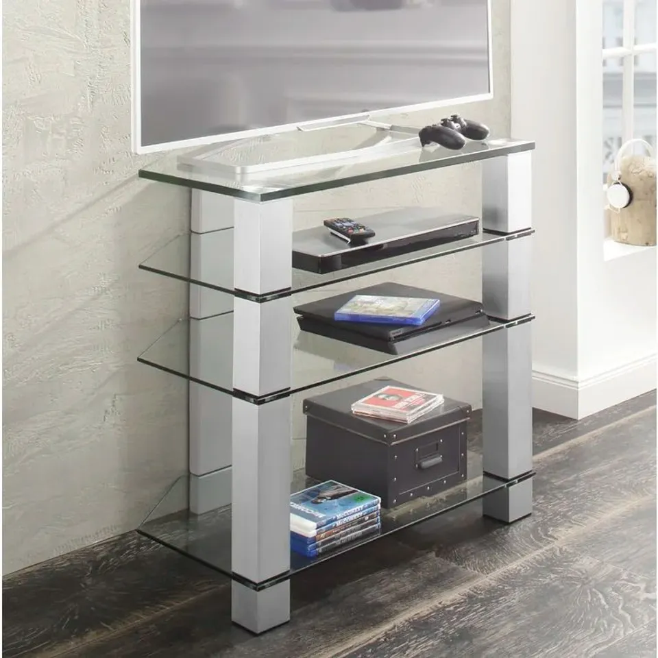 BOXED DESIGNER LENNA TV STAND FOR UPTO 58" TV (2 boxes)