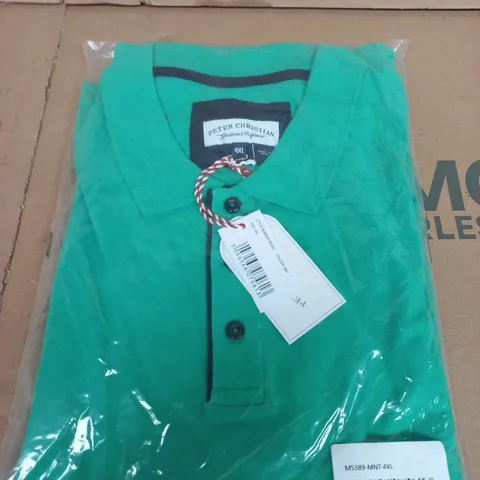 PETER CHRISTIAN GENTLEMEN'S OUTFITTERS GREEN POLO SHIRT - 4XL