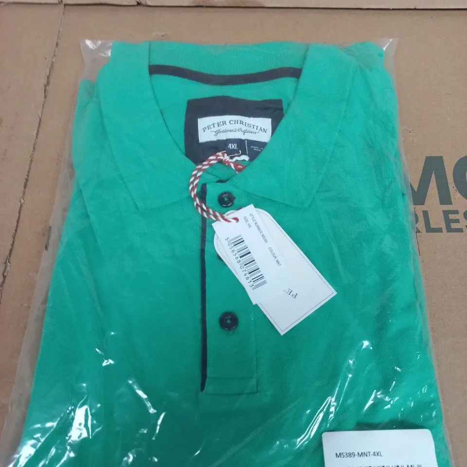 PETER CHRISTIAN GENTLEMEN'S OUTFITTERS GREEN POLO SHIRT - 4XL