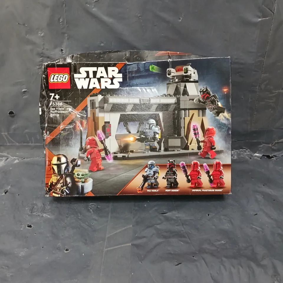 BOXED LEGO STAR WARS PAZ VIZSLA AND MOFF GIDEON BATTLE - 75386 RRP £40