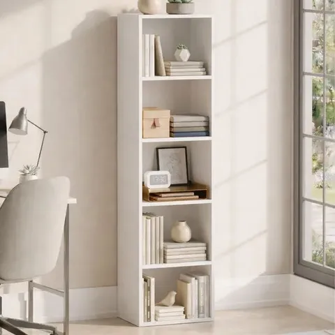 BOXED OXFORD 5 TIER CUBE BOOKCASE - WHITE
