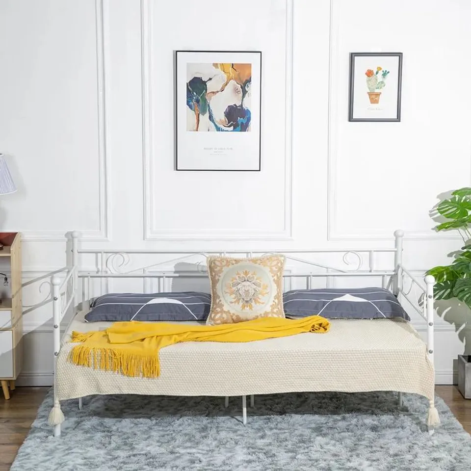 BOXED KENNETT SINGLE DAYBED FROSTED WHITE (1 BOX)