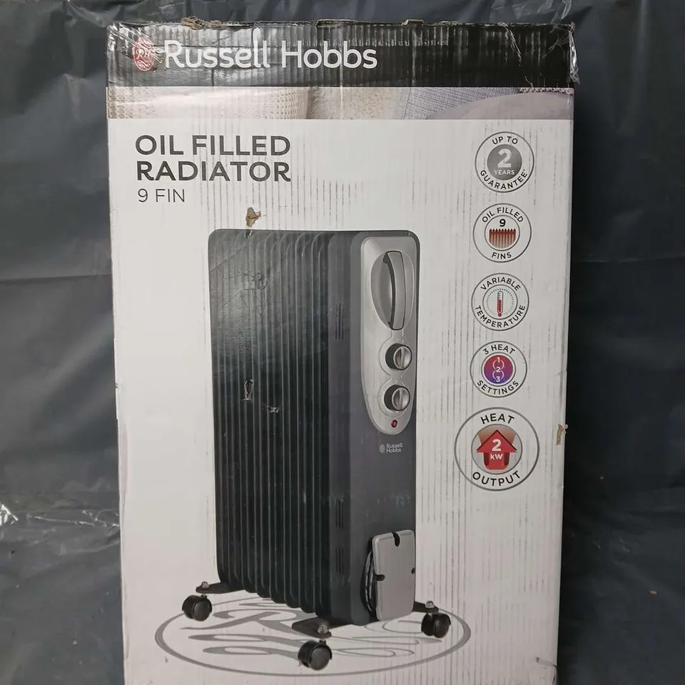 RUSSELL HOBBS OIL FILLED RADIATOR - 9 FIN RHOFR5002B - COLLECTION ONLY  RRP £69