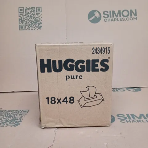 BOX HUGGIES PURE WIPES 18 X 48