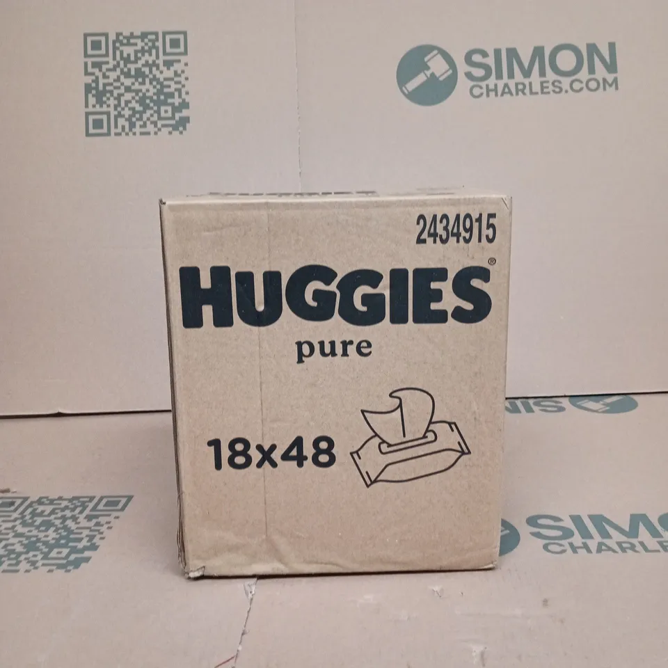 BOX HUGGIES PURE WIPES 18 X 48