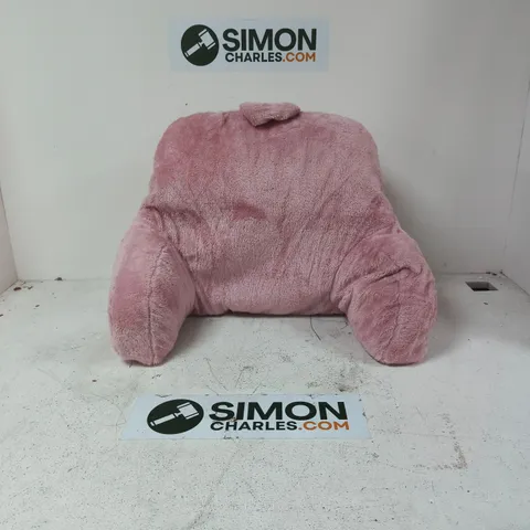 PINK FAUX FUR BACK SUPPORT PILLOW