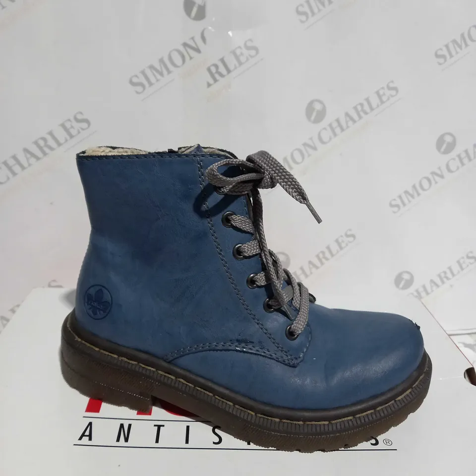 BOXED RIEKER LACE ANKLE BOOTS SIZE 3.5