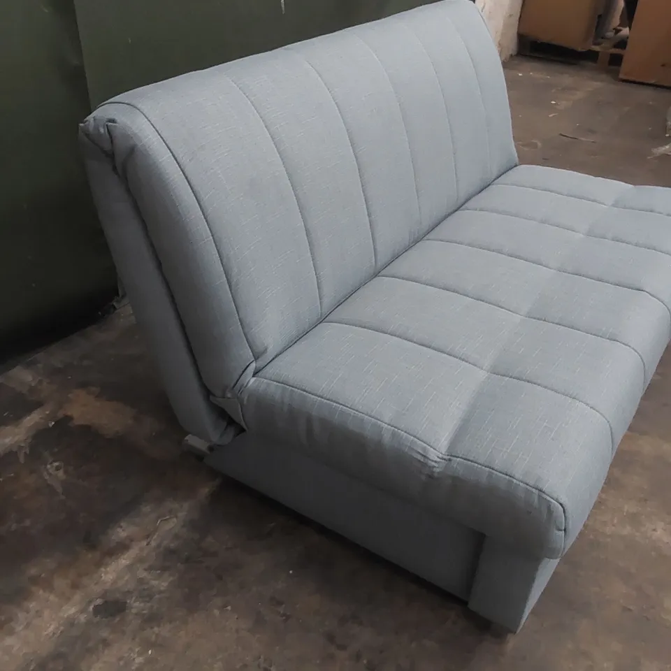 QUALITY DESIGNER THE APPLEY 3 SEATER SOFA BED - BLUE FABRIC