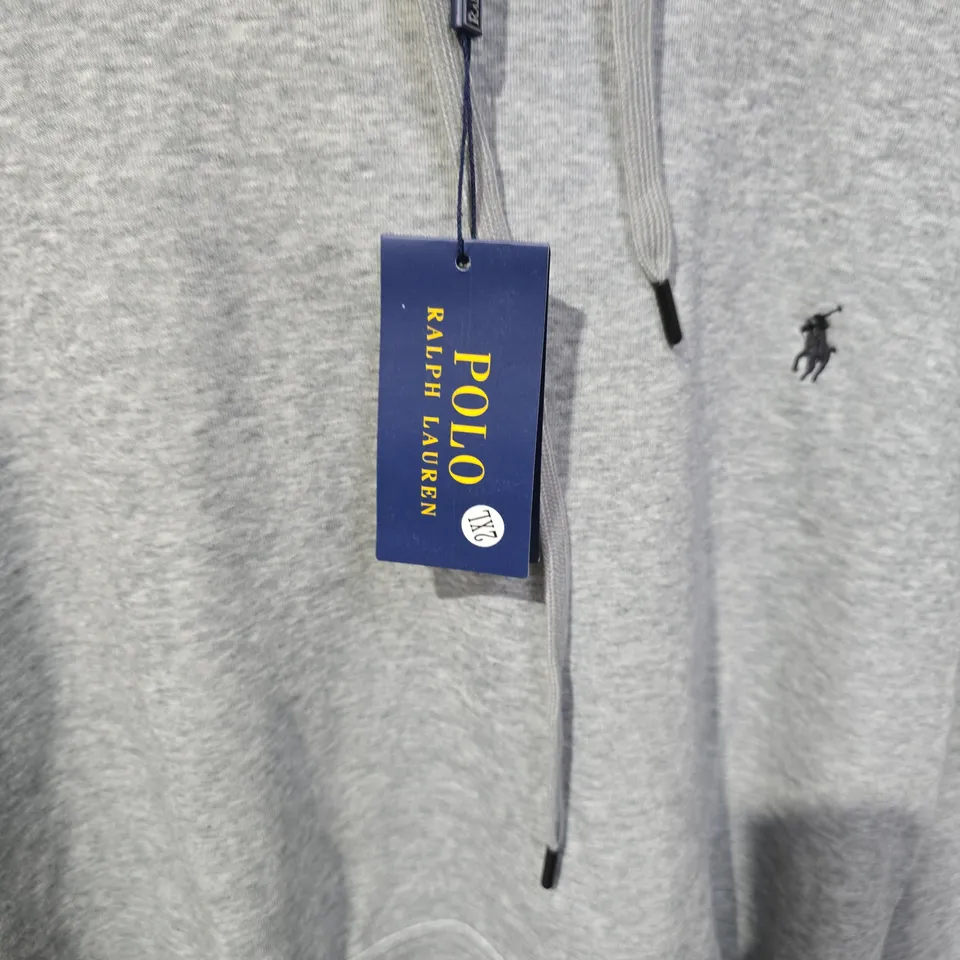 POLO RALPH LAUREN GREY HOODIE (MEN'S) WITH POLO PONY LOGO