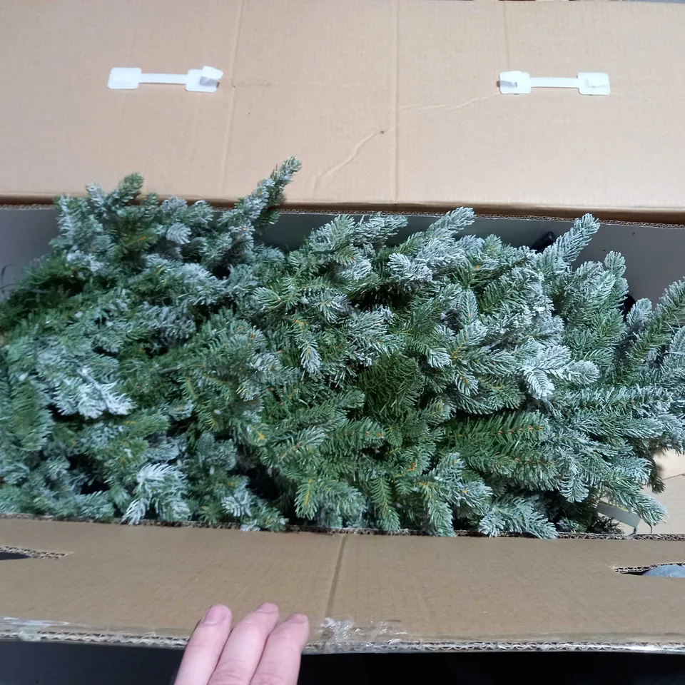 SANTA'S BEST 16 FUNCTION PRE-LIT DEWDROP CHRISTMAS TREE- 6FT SNOW KISS - COLLECTION ONLY