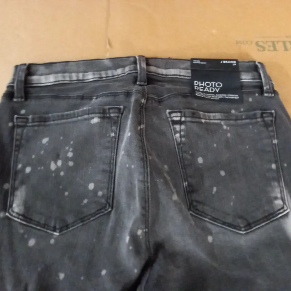 BRAND NEW J BRAND MID RISE CROPPED SKINNY JEANS IN DISTRESSED BLACK - 29