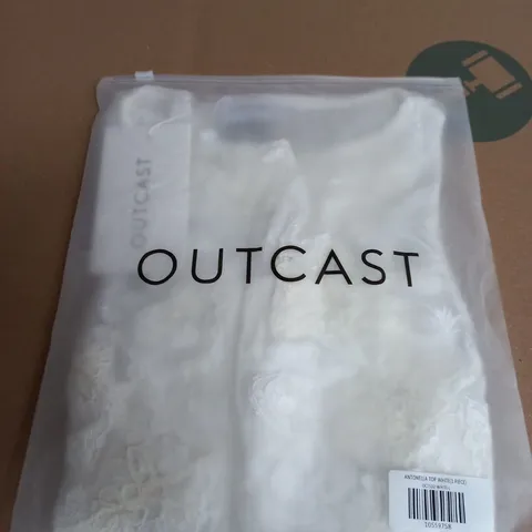 OUTCAST ANTONELLA TOP WHITE – WOMEN’S TOP, UK SIZE L (1 PIECE)