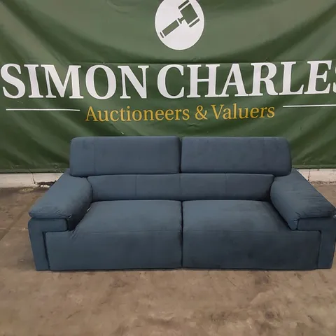 DESIGNER LARGE TEAL SOFA WITH ADJUSTABLE BACKREST