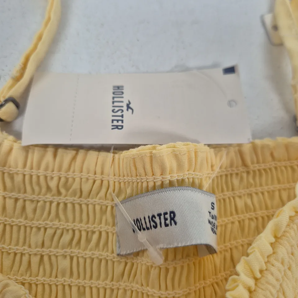 HOLLISTER WOMEN'S YELLOW SMOCKED SUNDRESS – SIZE S TALL