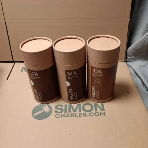 3 X KOOPS CHOCOLATE FLAKES DRINK: DARK CHOCOLATE/MILK CHOCOLATE