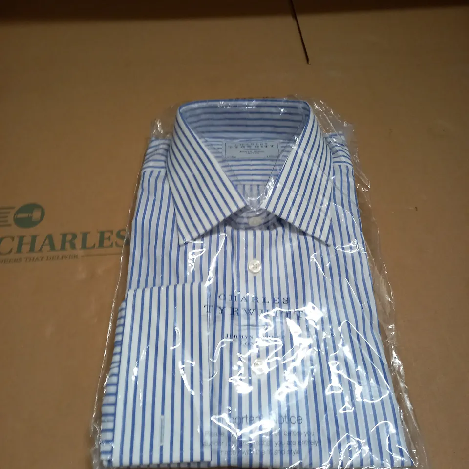 CHARLES TYRWHITT PIN STRIPED SHIRT SIZE UNSPECIFIED
