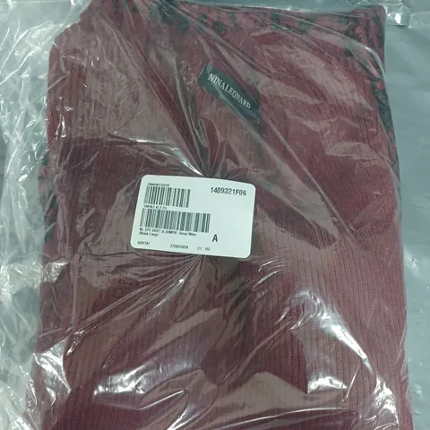 NINA LEONARD 2PC SKIRT & JUMPER IN WINE RED - LARGE