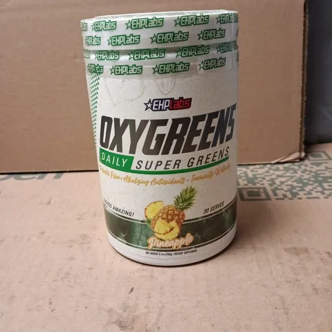 EHP LABS OXYGREENS DAILY SUPER GREENS – PINEAPPLE FLAVOUR, 30 SERVINGS