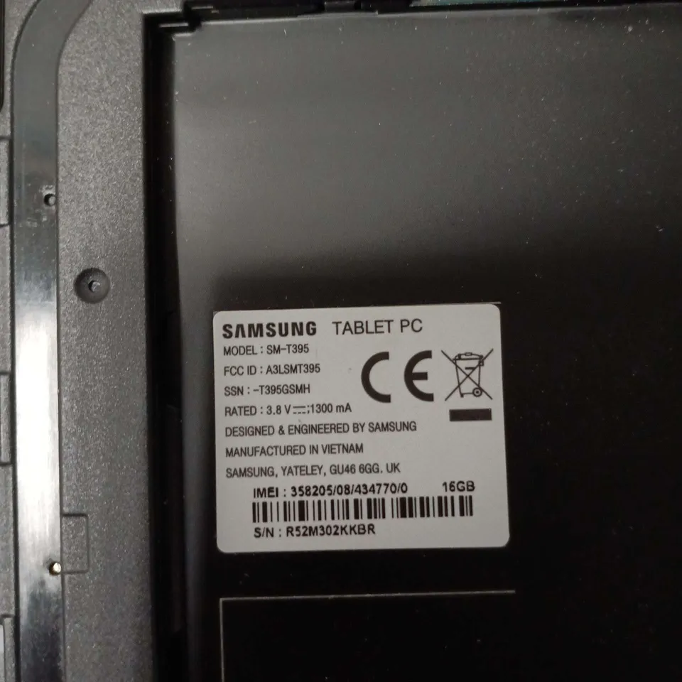 SAMSUNG GALAXY TABLET PC SM-T395, 16GB, BLACK 