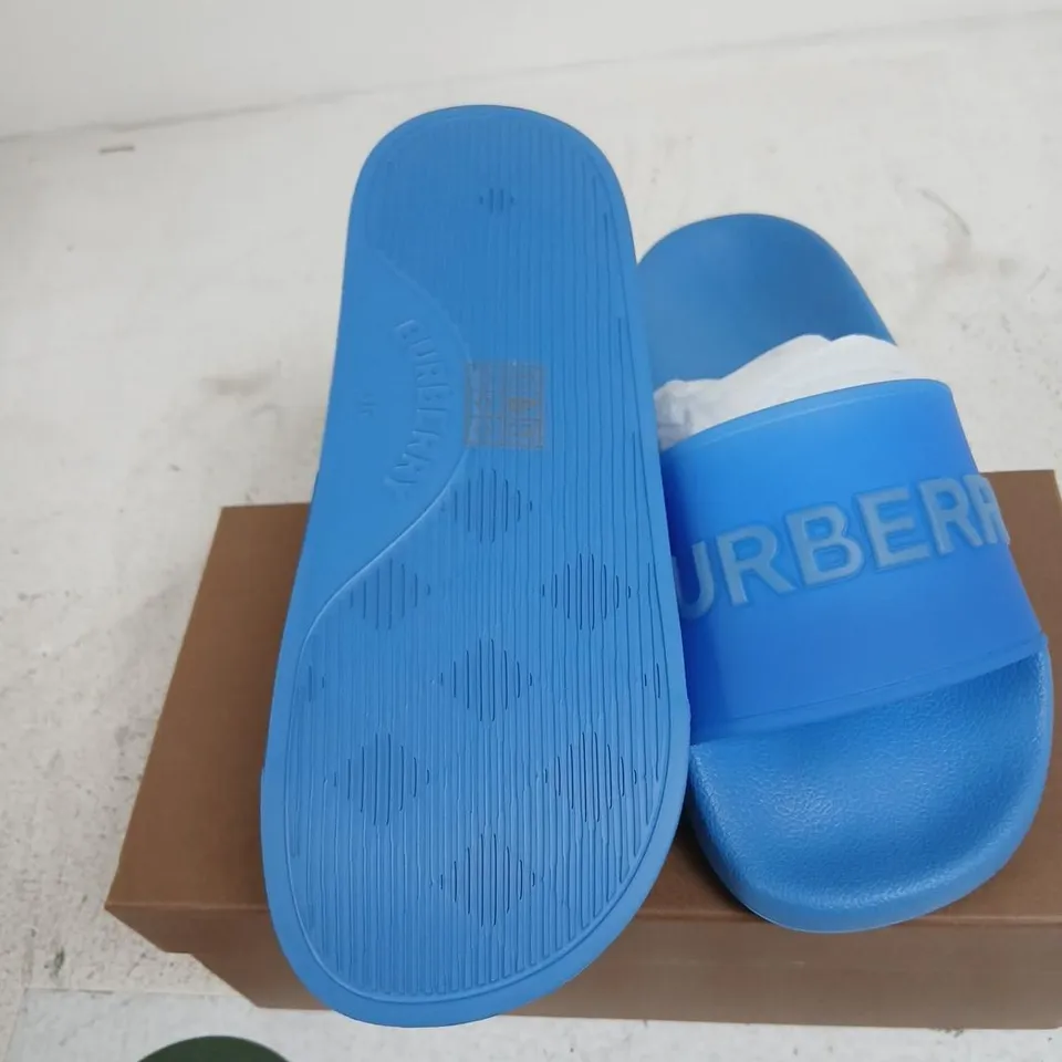 BURBERRY BLUE SLIDER SANDALS – WOMEN'S, UK 3.5 (EU 36)