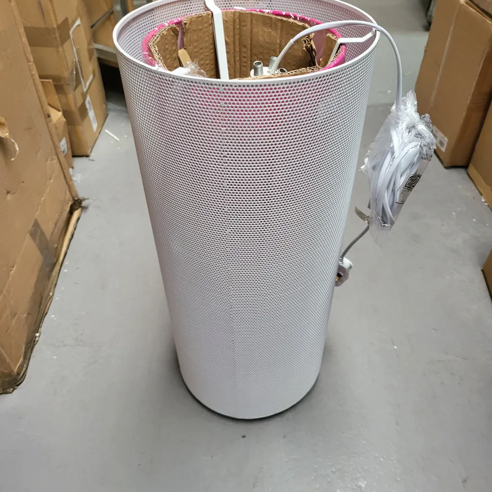 DAR SUNSHINE WHITE/PINK MESH FLOOR LAMP