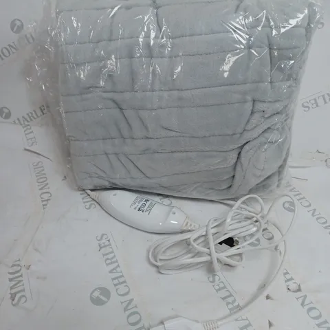 COZEE HOME HEATED BLANKET IN LIGHT GREY