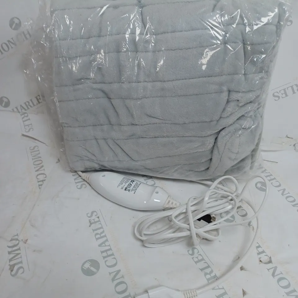 COZEE HOME HEATED BLANKET IN LIGHT GREY