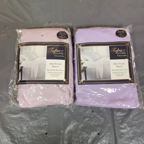 APPROXIMATELY 20 TOPAZ LUXE HOME COLLECTION DEEP FITTED SHEETS - SINGLE