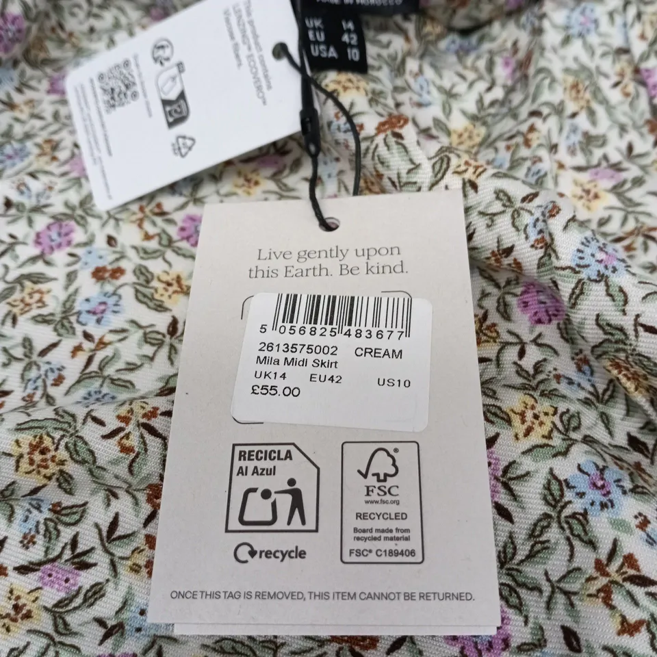 NOBODYS CHILD MILA MIDI SKIRT UK 14