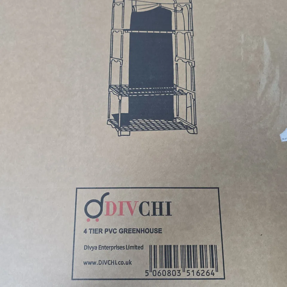 BOXED DIVCHI 4 TIER PVC GREENHOUSE