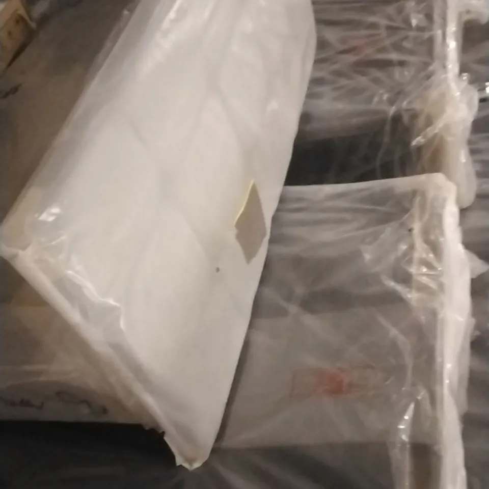 WRAPPED BM UNI LINEN DIVAN 2D SLATE WITH HEADBOARD  - 4'6FT , 3 PARTS 