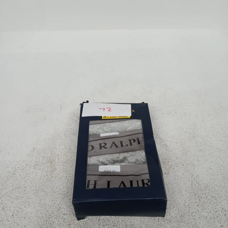POLO RALPH LAUREN 3 PACK STRETCH COTTON TRUNKS GREY LARGE