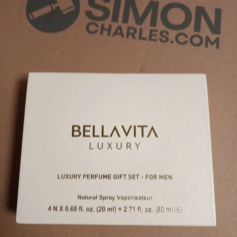 BELLAVITA LUXURY GIFT SET FOR MEN – 4 X 20ML PERFUME SPRAYS