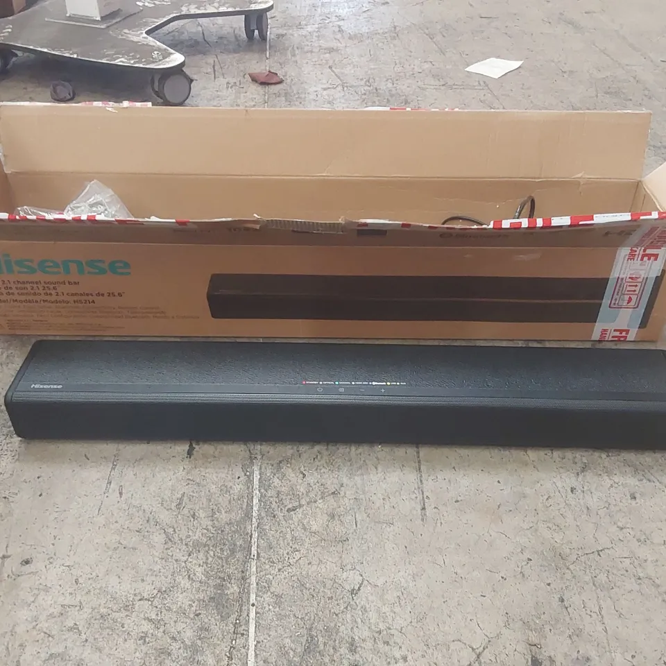 BOXED HISENSE 25.6" 2.1 CHANNEL SOUND BAR
