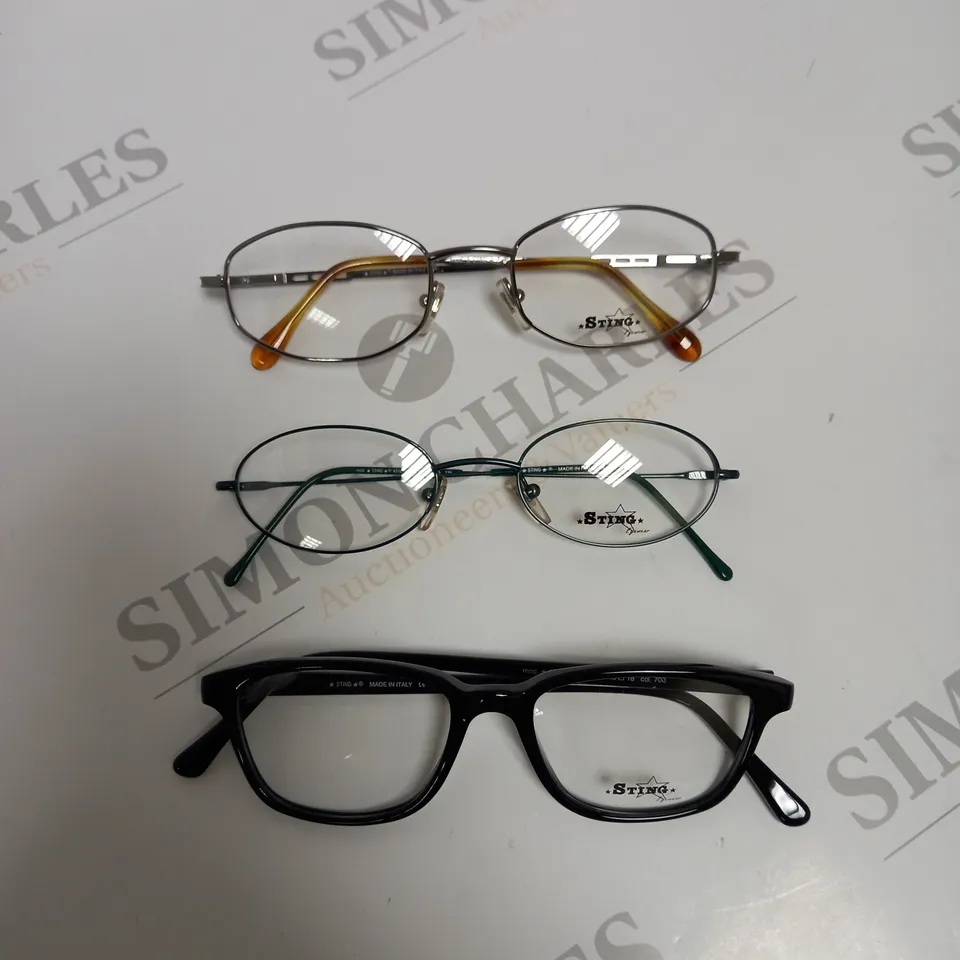APPROXIMATELY 10 ASSORTED DE RIGO STING GLASSES TO INCLUDE MODELS 4316, 4321, 6041 ETC.