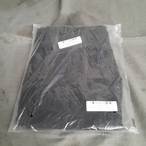 BAGGED EGO SQUARE NECK TAILORED FLARED JUMPSUIT IN BLACK SIZE 12