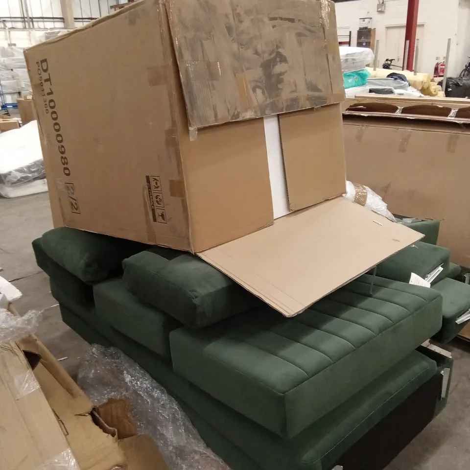 PALLET OF ASSORTED INCOMPLETE DESIGNER FURNITURE PARTS AND SOFA PARTS