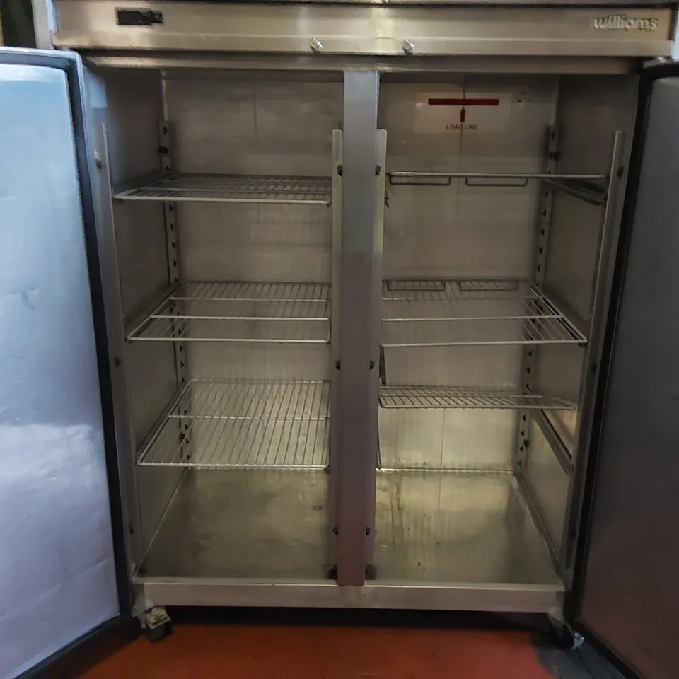 WILLIAMS COMMERCIAL STAINLESS STEEL DOUBLE DOOR REFRIGERATOR 