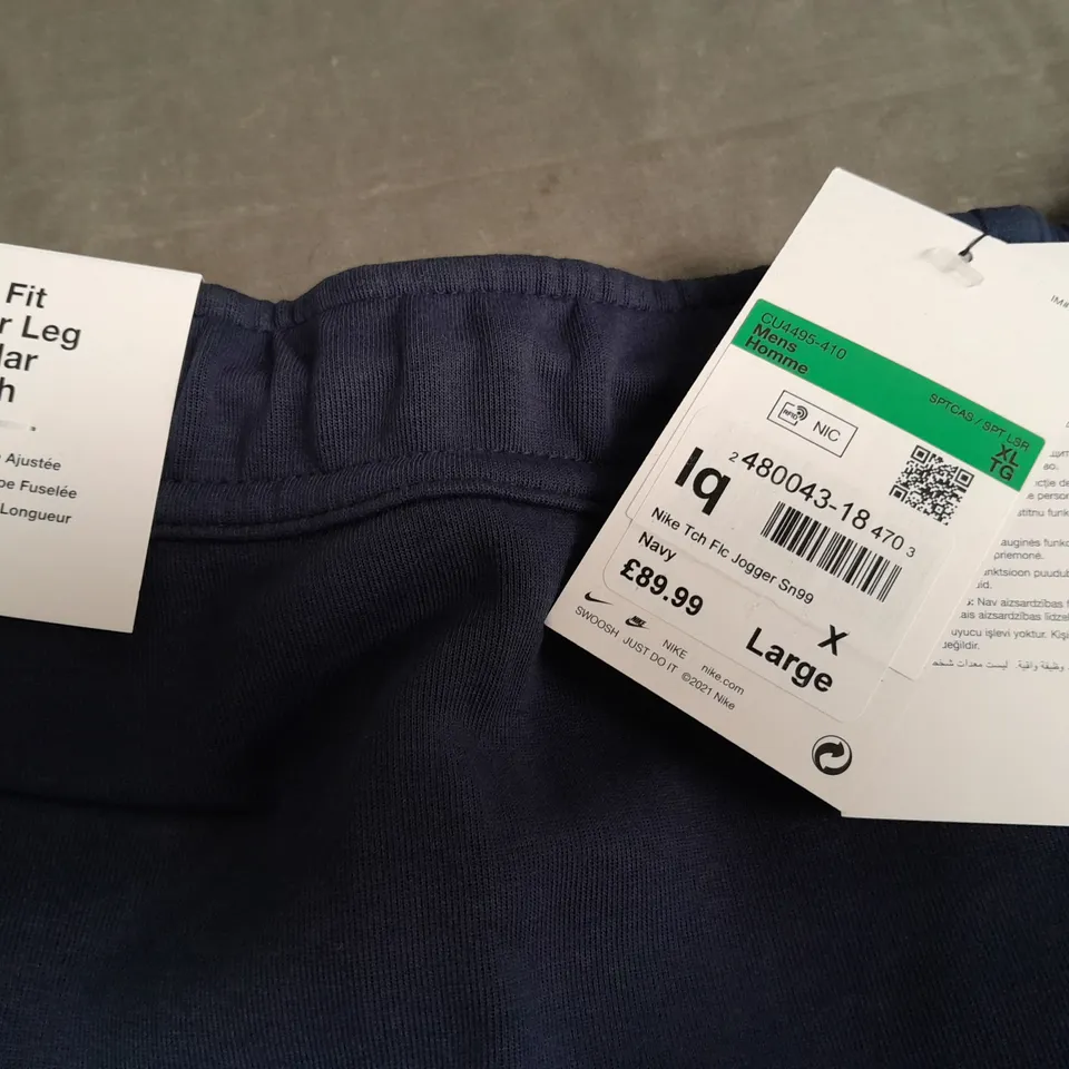 NIKE MENS TECH FLEECE JOGGERS IN NAVY - XL