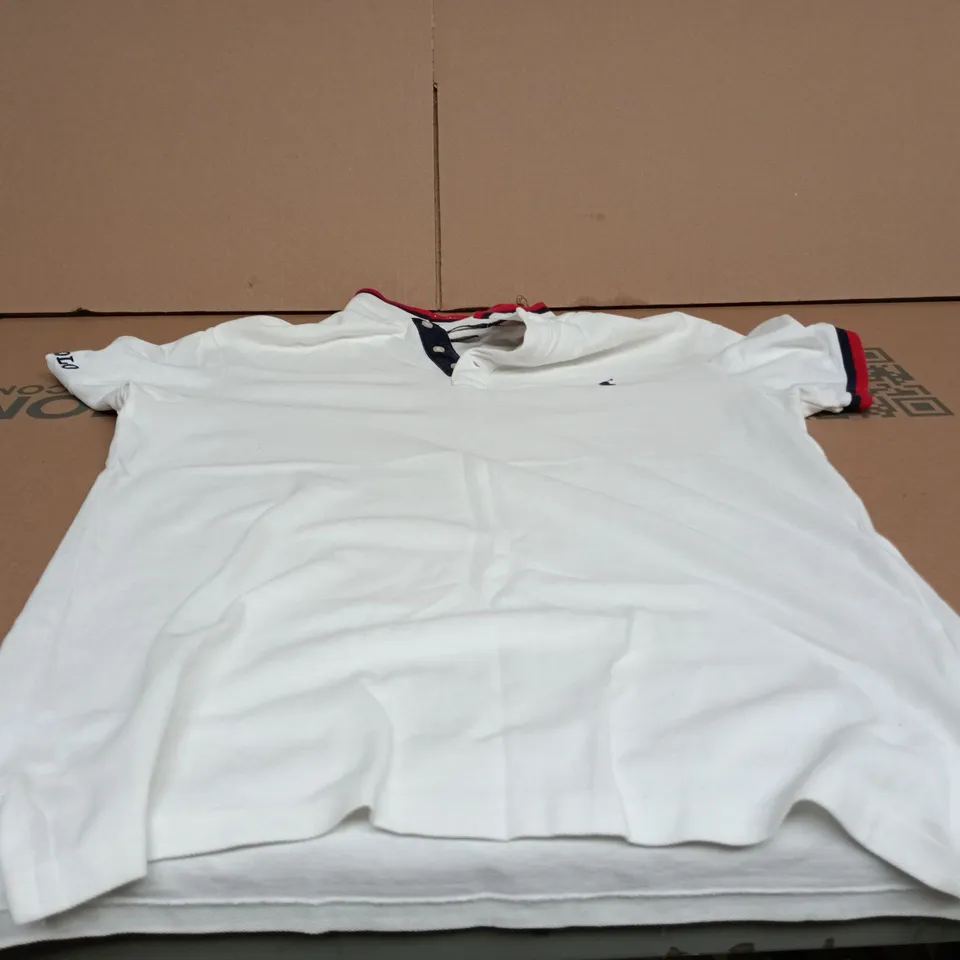 POLO RALPH LAUREN LARGE WHITE POLO SHIRT 