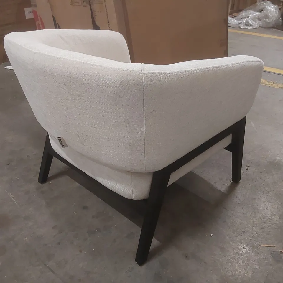DANETTI PARKER IVORY FABRIC ACCENT CHAIR